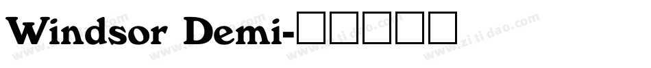 Windsor Demi字体转换